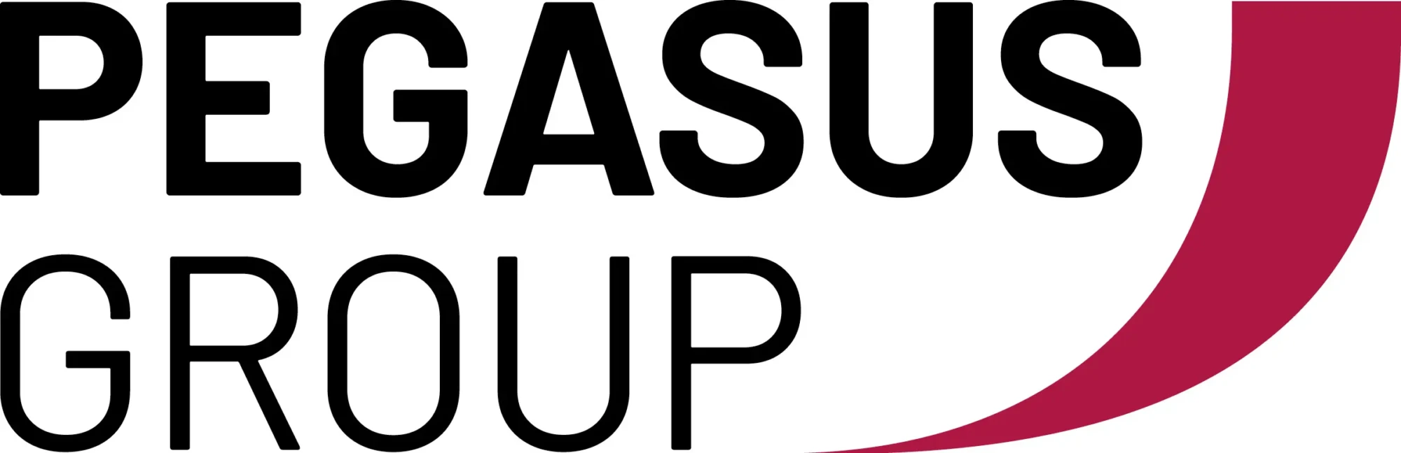 Pegasus Group Logo. Black and Red